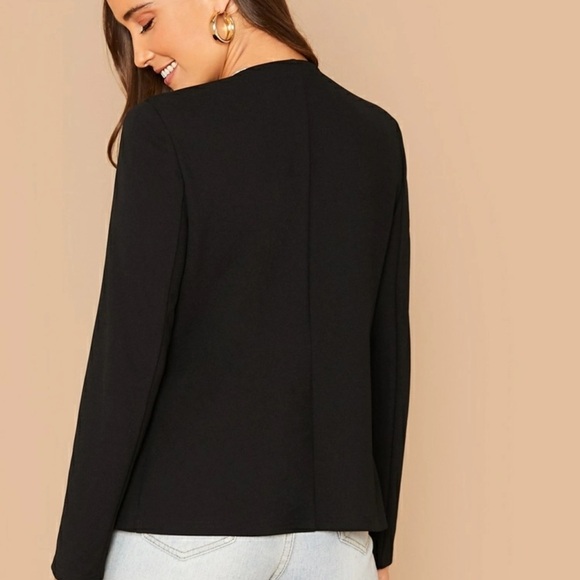 Blazer jacket business casual open front black - Picture 2 of 10